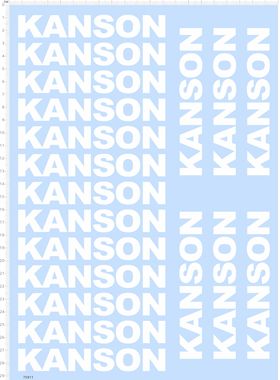 75911整版水贴 115MM KANSON  模型水贴定制打印2310