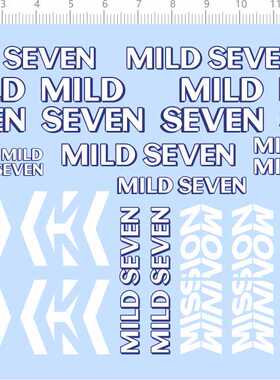 68497整版胶mild seven mission一级方程式赛车1/24模型r23水贴纸