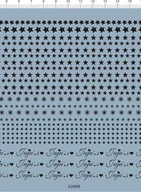 62888-B501  takara juju's 娃娃塑料壳星星雪花水贴