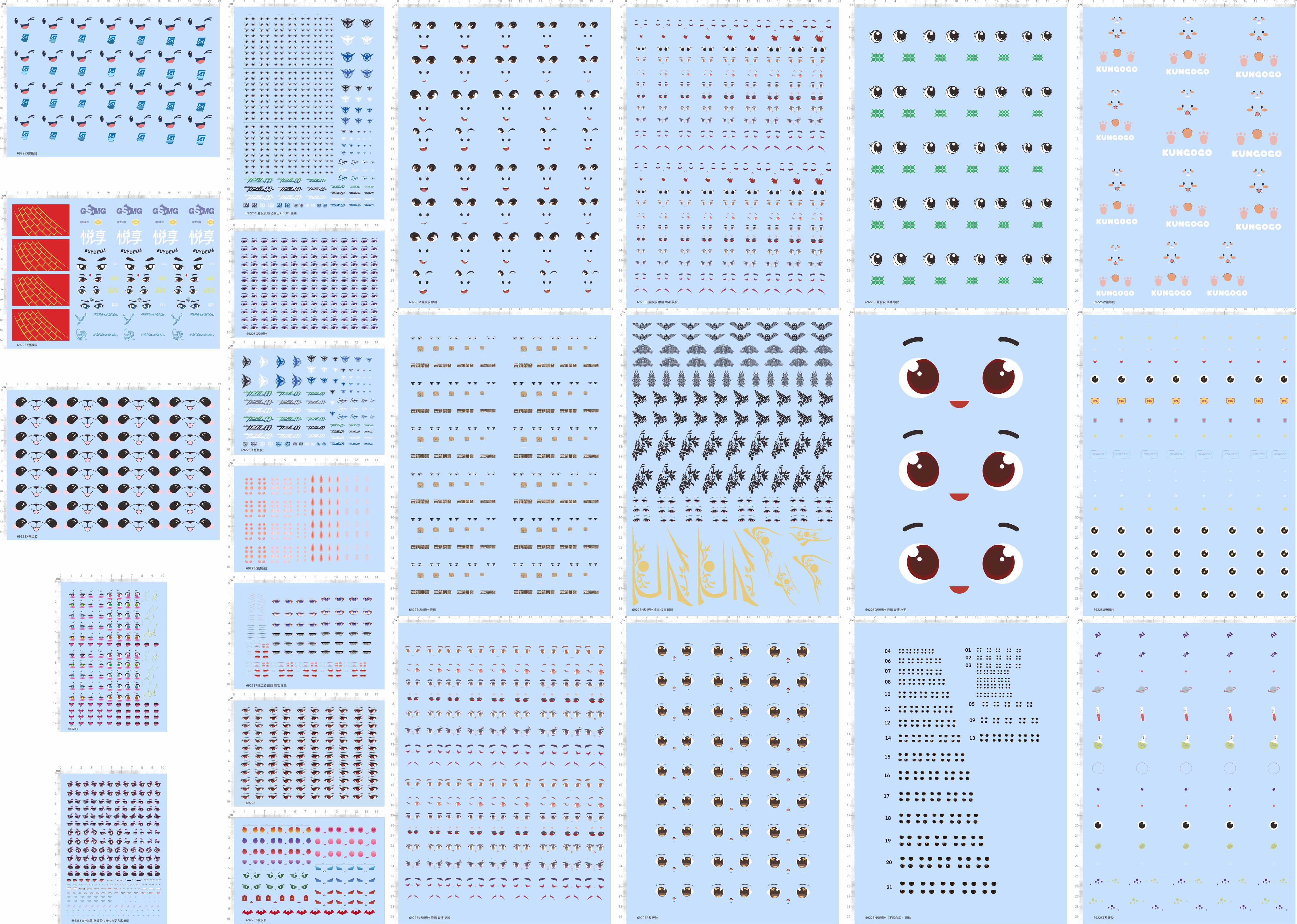 69225女神装置妖狐朱罗九尾玉藻机动战士Gn001机娘眼睛嘴镇海纹身