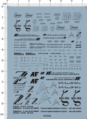 61234-A5305 HG Z zeta msz-006 sas gd水贴纸111
