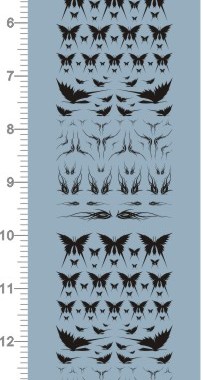 61311-A5206 卡碧尼蝴蝶火焰纹身gd水贴2