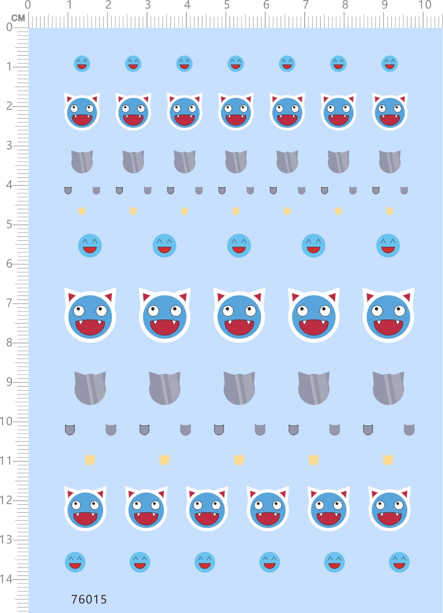 76015整版水贴lily适用于shifty猫咪笑脸鬼脸模型个性签名2311