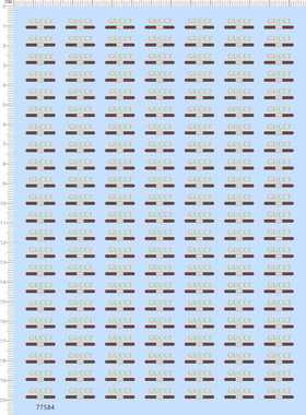 77584整版胶 无比例 奢侈 印花集 美甲 模型水贴定制打印2402