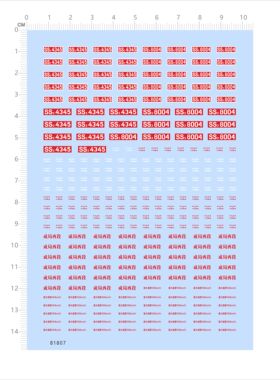 81807比例模型火车水贴成局西段电化区段ss3定制打印2404