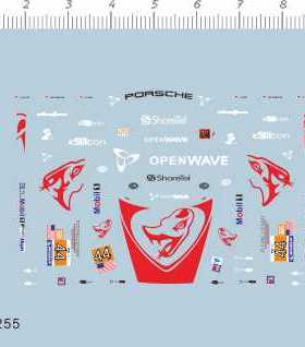 67255整版胶1/64 保时捷 997 openwave 蟒蛇比例模型车剪纸水贴