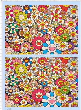 67370整版胶无比例向日葵模型车贴花拉花模型车剪纸水贴纸