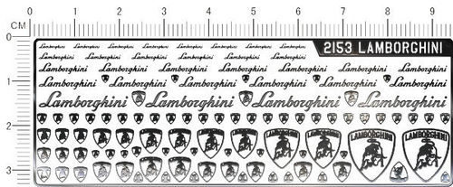 2153 [V9] LAMBORGHINI 兰博基尼 蓝宝坚尼 公路狂牛 金属贴纸1