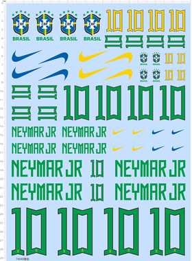 74048 模型水贴  足球队 巴西队 手办 五月