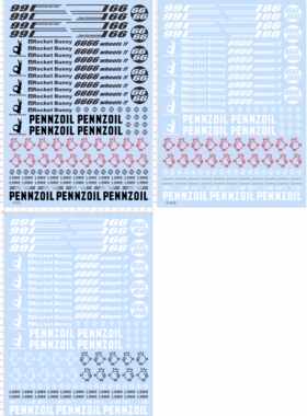 67302整版胶pennzoil rocket bunny火箭猪PANDEM 6666水贴wheels