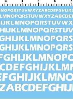 fonts 9-1 各种比例英文字母水贴纸1