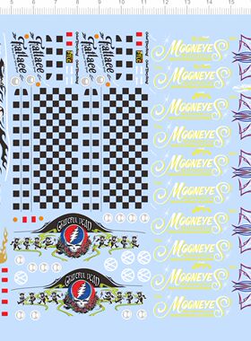 72071整版胶 GRATDFUL DEAD MOONEVES 火焰一级方程式赛车水贴