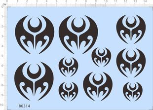 Double Rider Kiva假面骑士水贴标A6 胶甲虫甲壳虫Kamen 80314整版