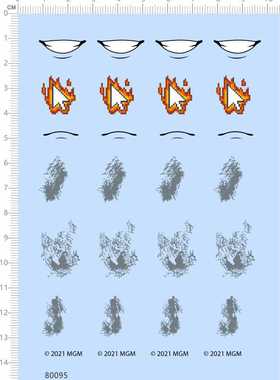 80095整版胶艾伦嘴巴杀人蜂鼠标标签水贴纸定做订做定制纹身污迹A