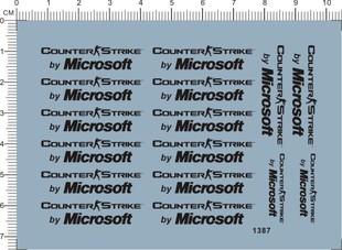 1387-A1211 microsoft counter strike 鼠标键盘水贴