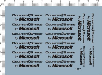 1387-A1211 microsoft counter strike 鼠标键盘水贴