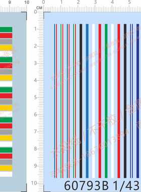 60793  整版胶 红绿黄灰白 汽车模型通用条纹拉花 水贴纸