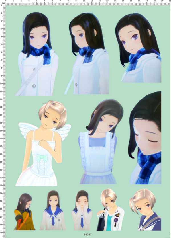 64287 loveplus 爱相随 不干胶水贴纸