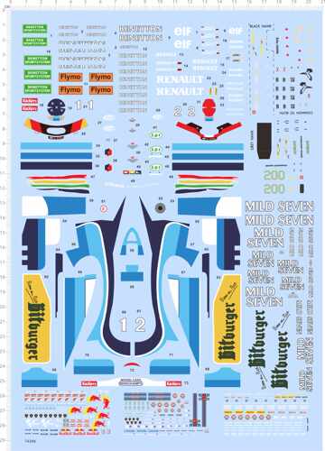 74266 BENETTON B195 RENAULT 68239 MILD SEVEN HAWK模型车五月