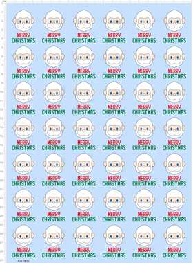 74523整版水贴MERRY CHRISTMRS 18.5mm bob模型水贴定做打印现货