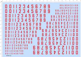 69940整版胶1/72米格15飞机Mig-15BIS阿拉伯数目数字飞机水贴现货