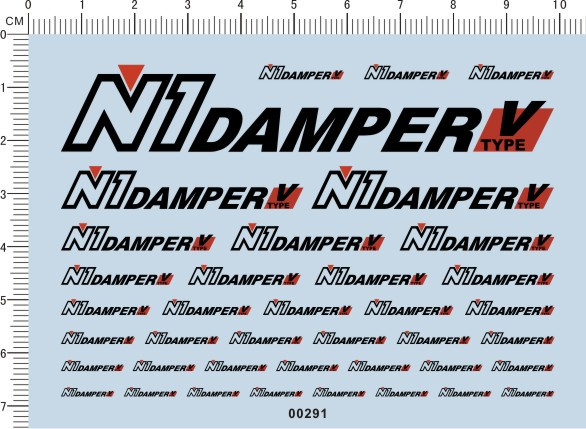 00291-A3811-N1DAMPER V TYPE模型车水贴纸