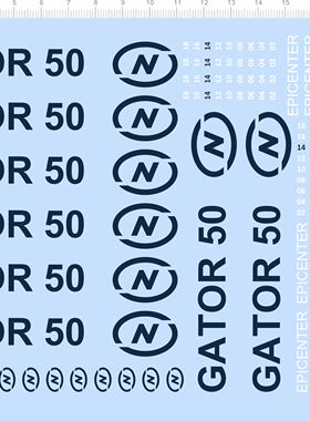 72060整版胶 GATOR 50  EPICENTER 轮船模型水贴