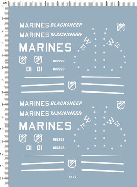 5172-509#  MARINES BLACKSHEEP 01 水贴纸