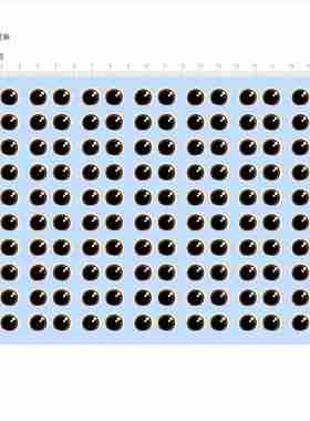 82820手办醒狮眼睛图模型水贴定制打印可撕膜不干胶独立胶位现货