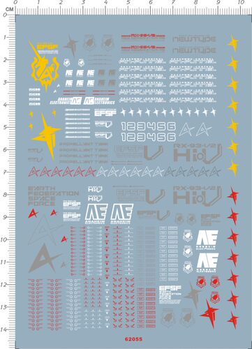 62055-Z117 整版 HG RX-93-V2 hi-nu hi-v hi new 海牛gd水贴现货