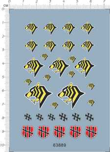 63889 HG zaku 沙漠之虎海涅瞬发扎古老虎gd水贴纸2