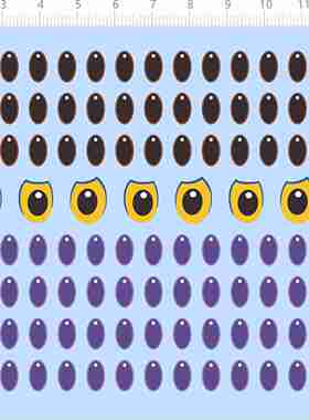 66987整版胶无比例zimomo娃娃眼睛比例模型人偶眼睛水贴纸定做