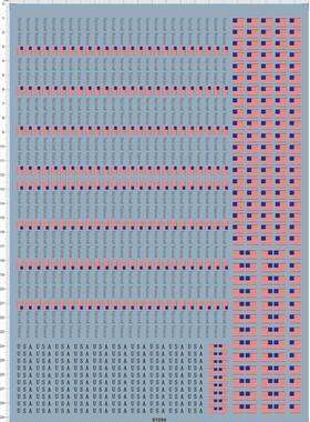 61254 -B2305 usa united states 美国国旗 水贴纸