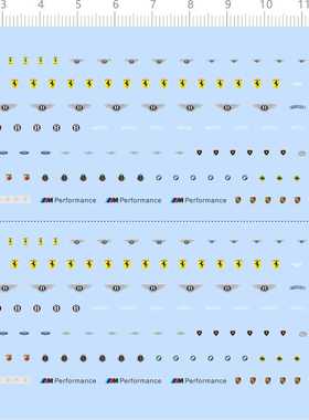 73270整版胶 宝马法拉得保时捷宾利福德等车模型车打印贴纸