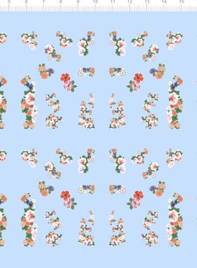 71823整版胶 1/10 不知火舞 花纹衣服 樱花牡丹 模型水贴