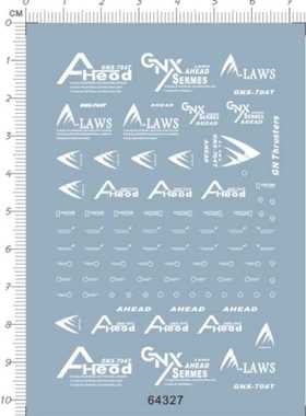 64327-A4809 HG GNX-704T Ahead 先驱式gd水贴纸1