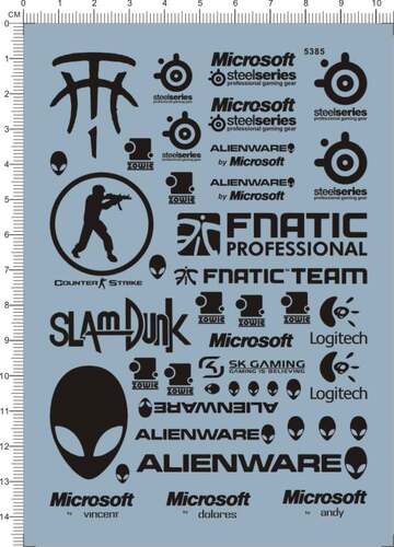 5385-A2204 fnatic alienware zowie sk 键盘鼠标水贴