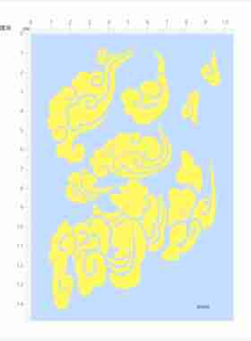 85590飞天小红花祥云模型水贴可撕膜不干胶独立胶位黄色现货