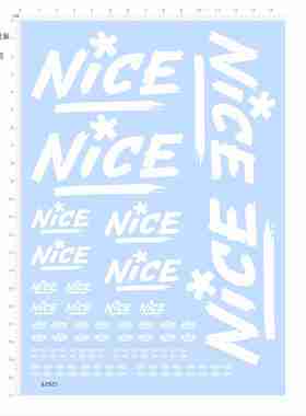 82925 无比例 3D打印 NICE 模型水贴纸 定制现货