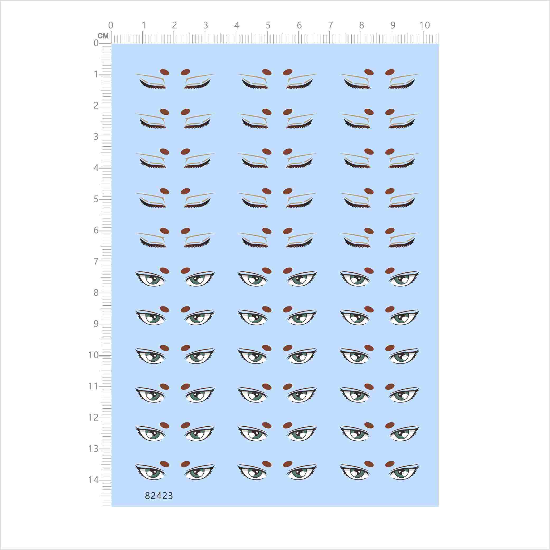 82423手办模型眼睛中国风2405绿色定做水贴可撕膜不干胶独立胶位,模玩/动漫/周边/娃圈三坑/桌游,模型制作工具/辅料耗材,淘宝优惠券,粉丝福利购,淘宝优惠卷