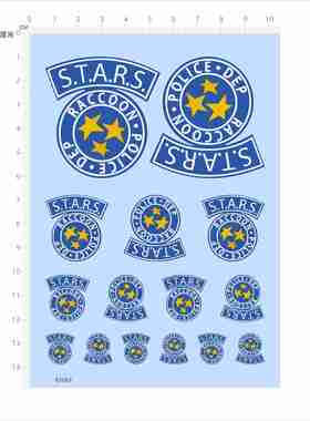 85063电影生化危机警车bsaa伯莱塔M9 stars raccoon dep水贴现货