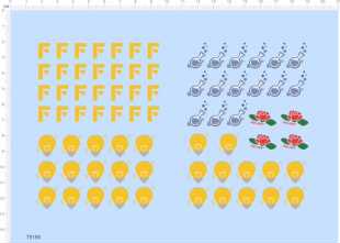79190 无比例 万圣节 F 灯泡药水气泡玫瑰花莲花手办模型水贴2403