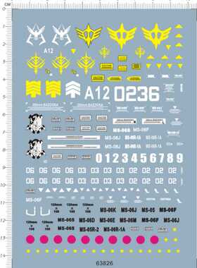 63826 MG MS-06F/J/S/06R-1A Zaku 红绿扎古黑色三连星gd1