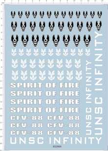 65298A 1/10000 HALO UNSC INFINITY无尽号鹈鹕号运输机船模水贴1