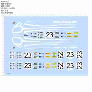 18保时捷917K模型车水贴23不干胶独立胶位现货 85108比例1
