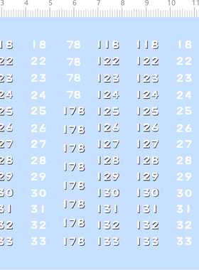 73654船舶模型军事模型水贴整版胶 1/700 海自美空军 舷号 编号