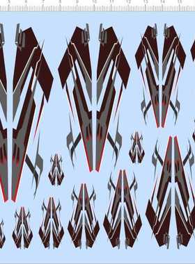 66855整版新安洲沙扎比红异端独角兽元祖海牛扎古盾牌剑纹身现货