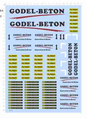 84116无比例godel beton模型水贴palfinger撕膜不干胶独立胶现货