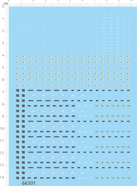 66301整版胶 1/12通用警告警示Little armory玩具枪模型剪纸水贴