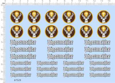 67529整版胶JAGERMEISTER赛车车模通用比例模型车剪纸水贴纸定做